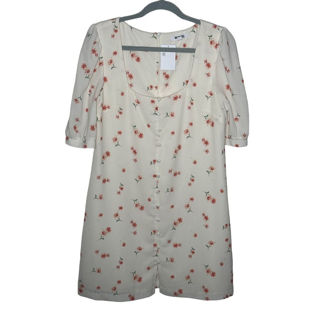 BB Dakota Scattered Daisy Bubble Sleeve Mini Dress size 6 cottagecore - Picture 3 of 13
